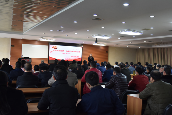 十九届四中全会精神    区委宣讲团赴合乐HL8集团集团宣讲